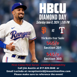 TX Rangers HBCU - Ticket Flyer